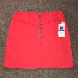 NWT Gianni Bini Coral Denim Mini Skirt